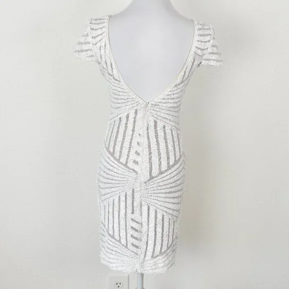 Dress the Population Tabitha Cap Sleeve Sequin Dress - M - Picture 7 of 11